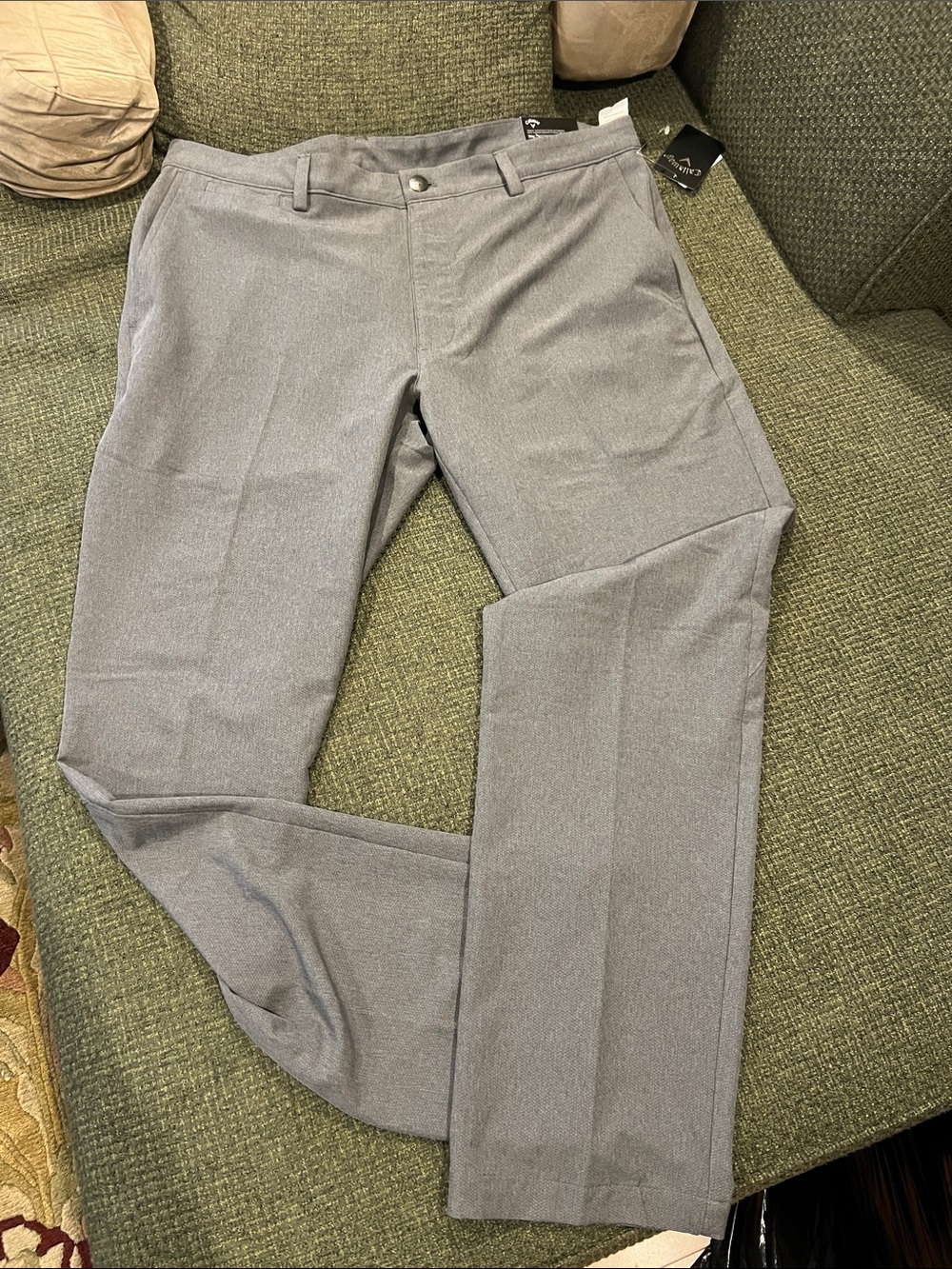 Callaway Men's Gray Golf Pants - Classic Straight Fit (sz 38x32)